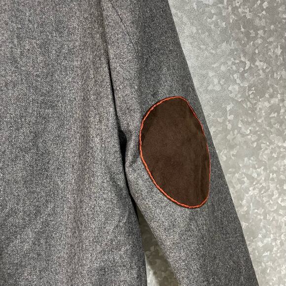 Sag Harbor Petite Women's Gray Academia Blazer Elbow Patches - Size 8P - Wool - Picture 6 of 7